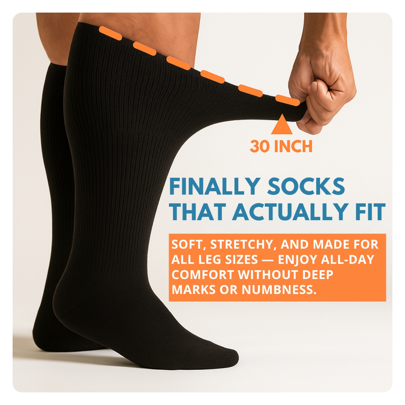 All-Day Comfort & Pain-Free Diabetic Socks | Black