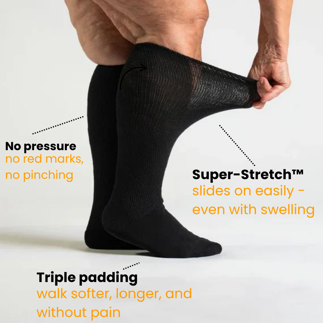 3-Pack White | Pain Relief ComfiStretch™ Socks