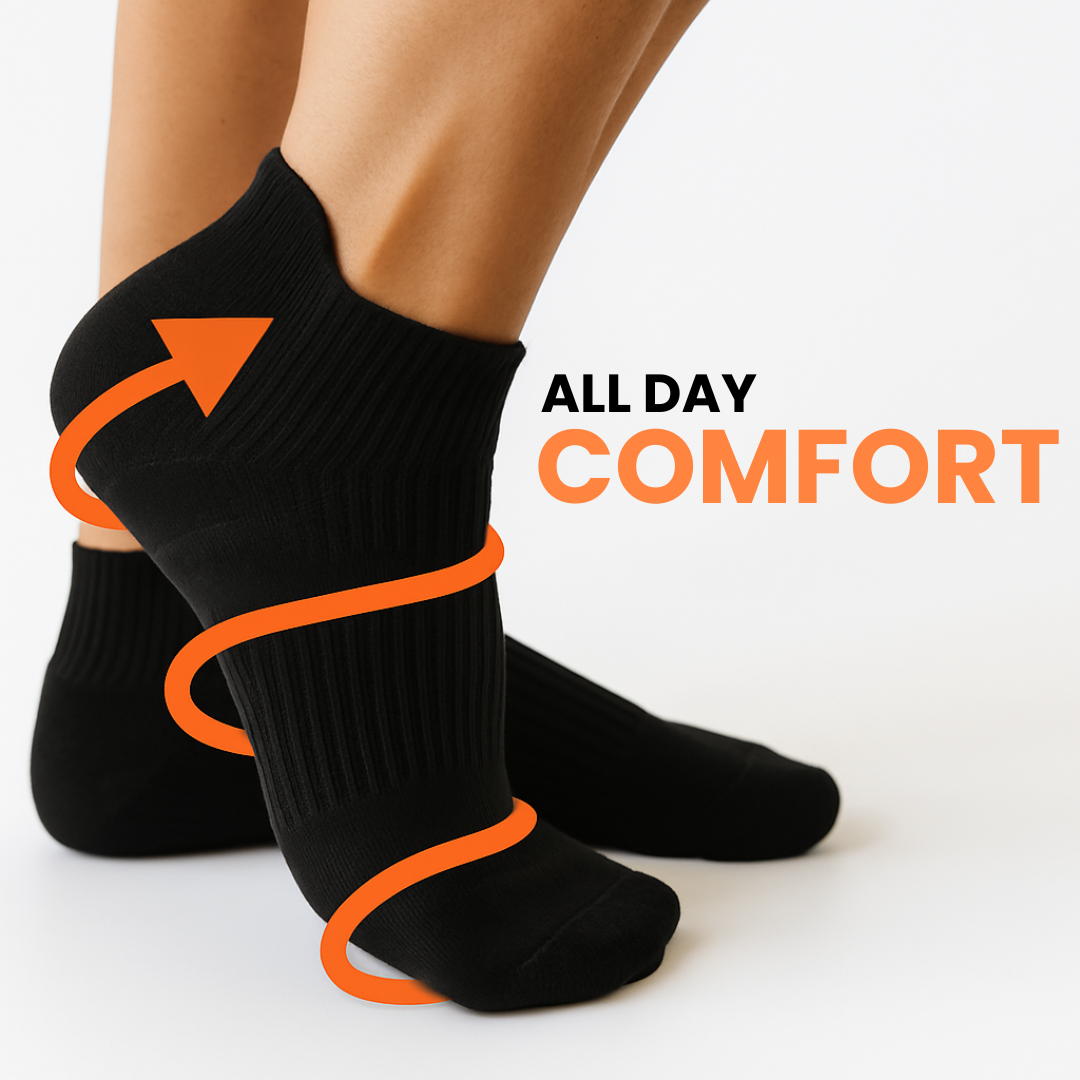 ComfiStretch™ Ankle Socks | Black