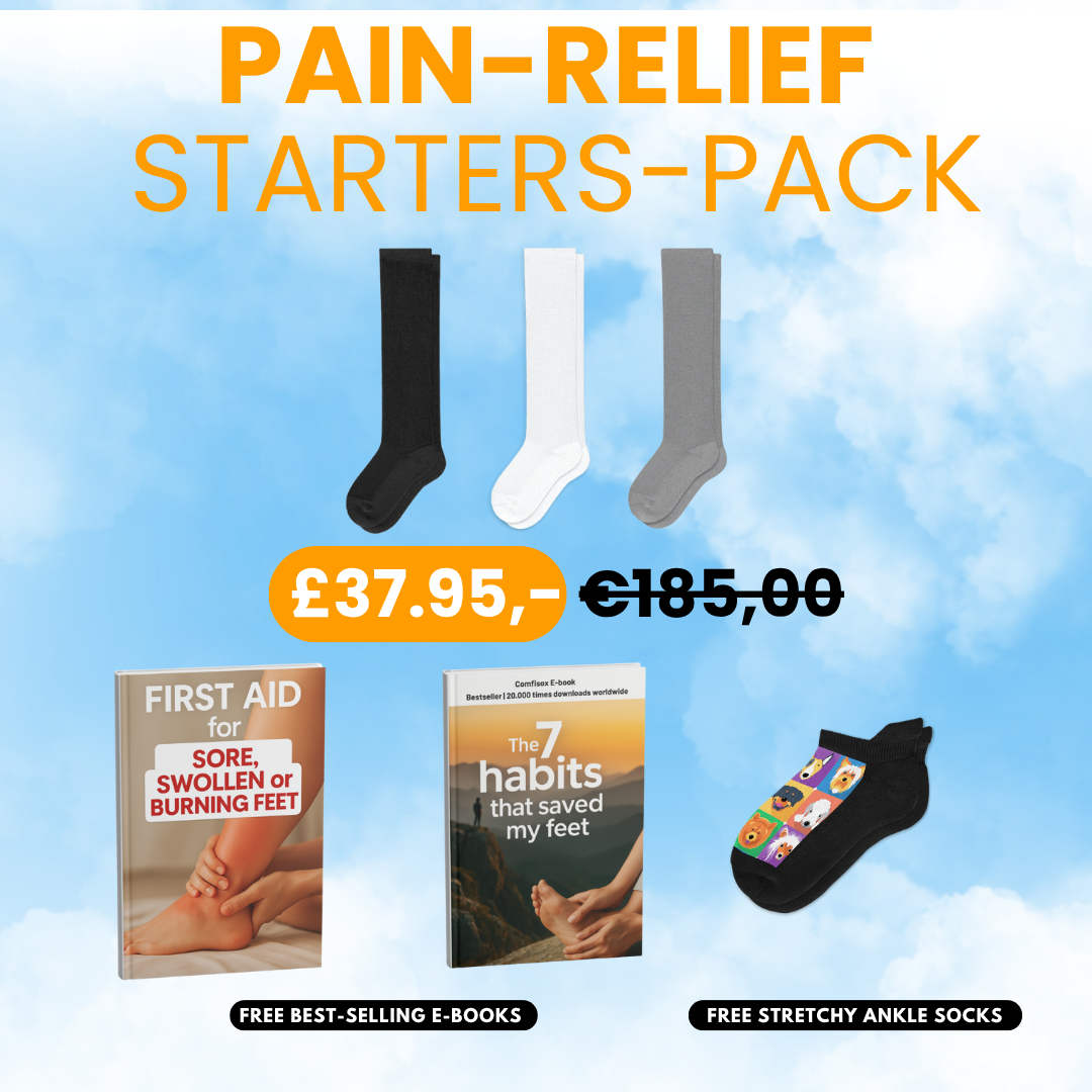 5-Pack Black | Pain Relief ComfiStretch™ Socks