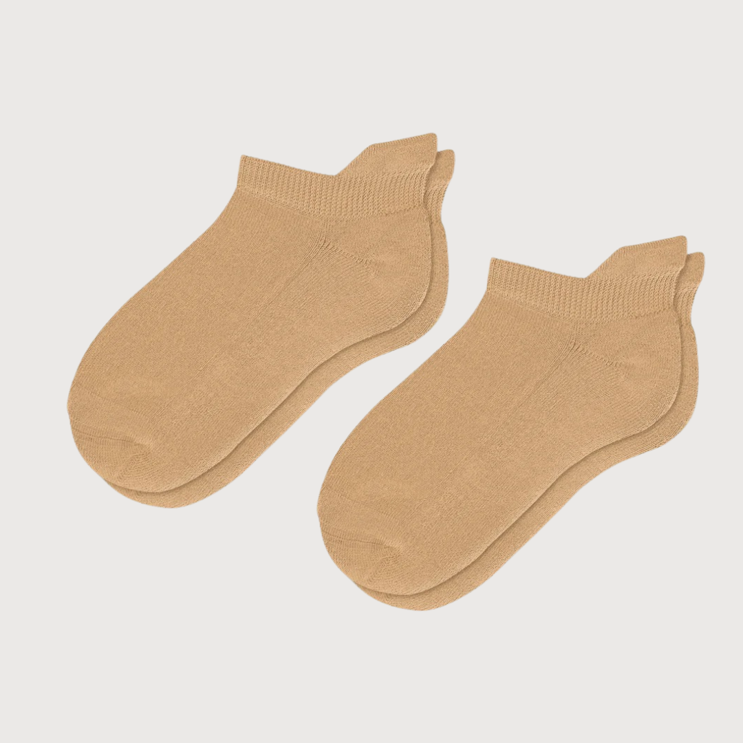 1+1 ComfiStretch™ Ankle Socks | 2-Pack Beige (Limited edition)