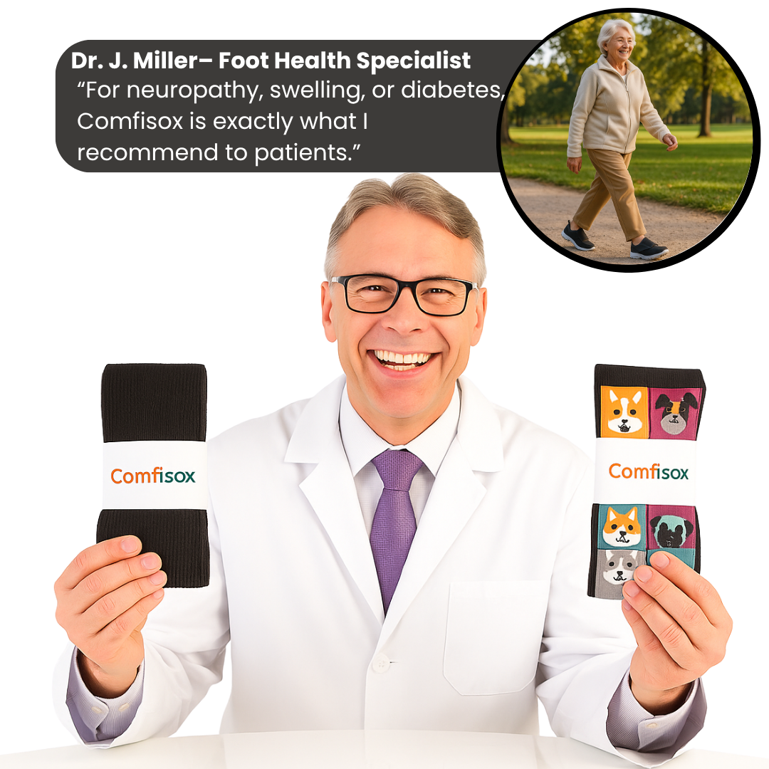 Black | Pain-Free SuperStretch™ Diabetic Socks