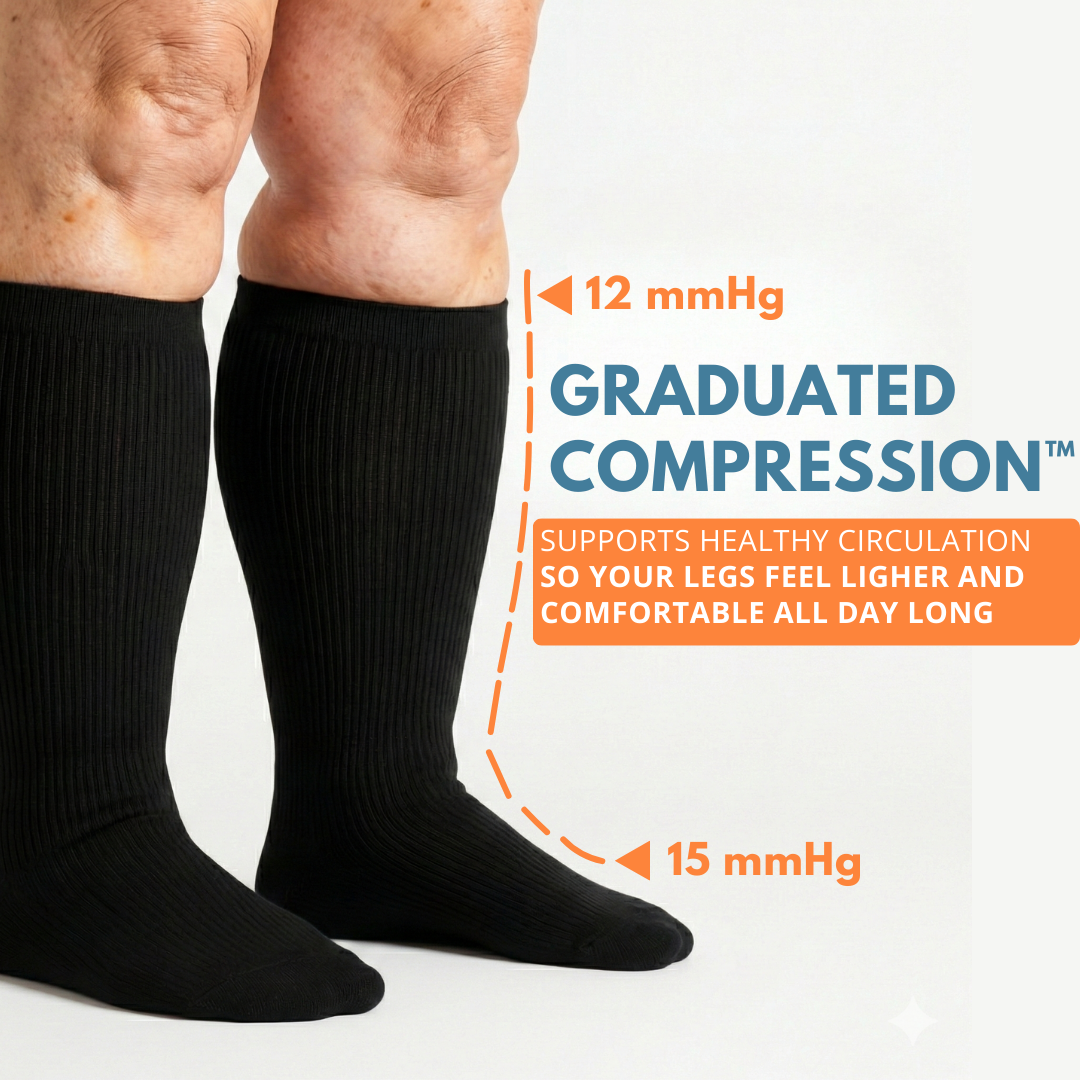 Compression Socks for Swollen Legs & Wide Calves